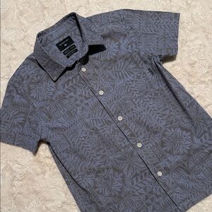 Quiksilver Blue Patterned Casual Button Down Shirt